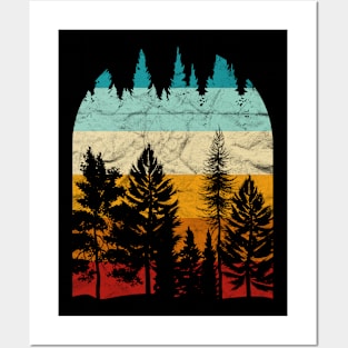 Wildlife Outdoors Nature Retro Forest Posters and Art